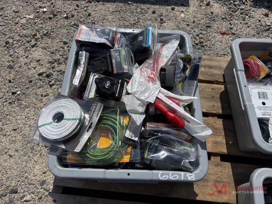CONTENTS OF TRAY; MISC ELECTRICAL CONNECTORS AND WIRES, HAND TOOLS