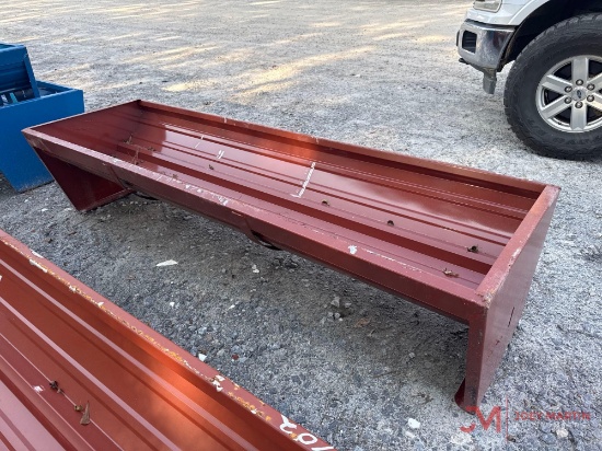 NEW 90" X 28" METAL FEED TROUGH
