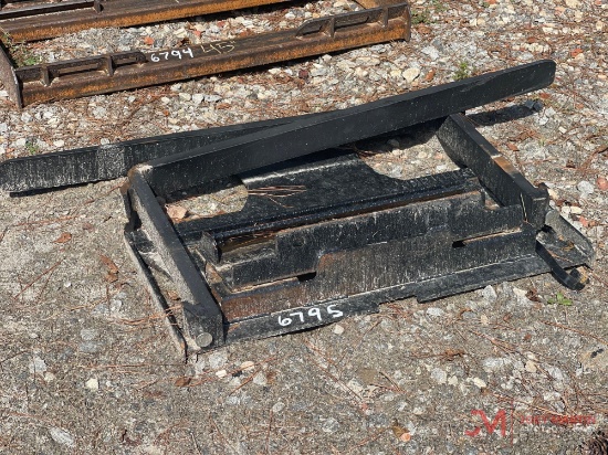 Unused 42" Forks Mini Skid Steer Attachment