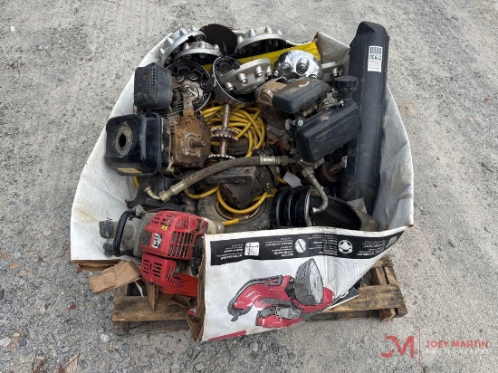 CONTENTS OF PALLET VARIOUS SMALL ENGINES AND PARTS