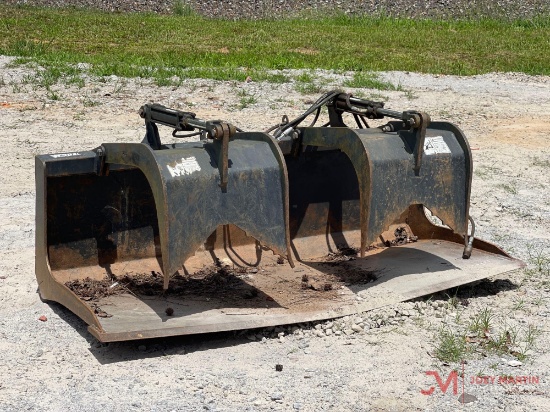71" HYDRAULIC GRAPPLE BUCKET SKID STEER ATTACHMENT
