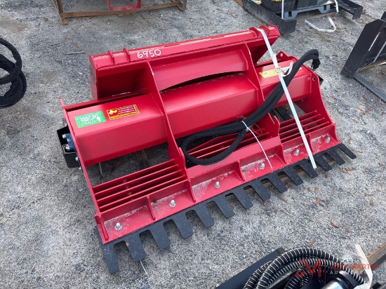 Raytree Power Rake Land Level Skid Steer Attachment