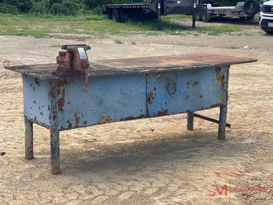 STEEL 8' X 3' WORK BENCH
