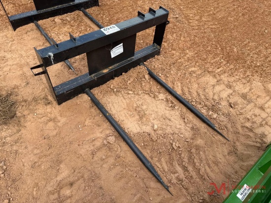 2 Prong Hay Spear Skid Steer Attachment
