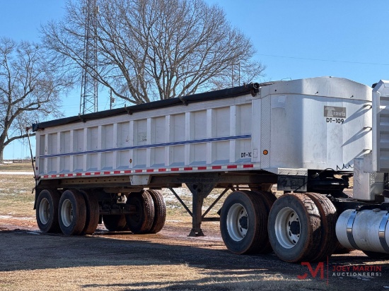 1995 TRAVIS 32' FRAMELESS DUMP TRAILER