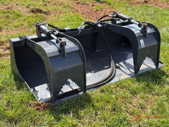 NEW UNUSED 72" SOLID BOTTOM GRAPPLE