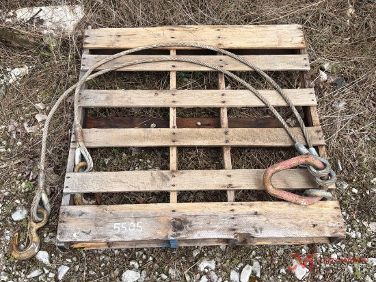2 Leg Cable Sling With Hooks