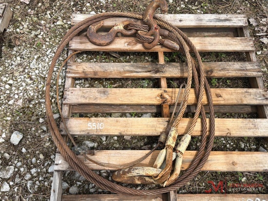 2 Leg Cable Sling With Hooks