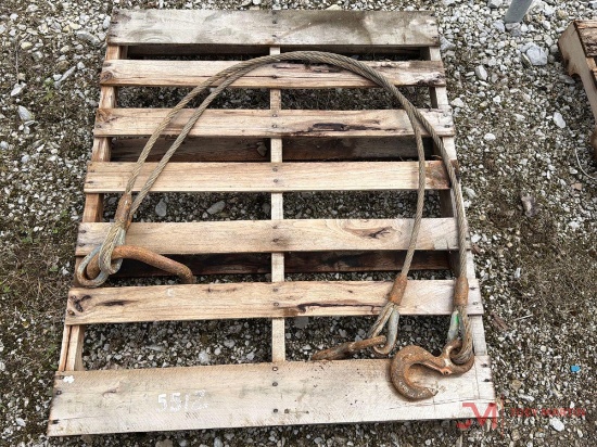 2 Leg Cable Sling With Hooks