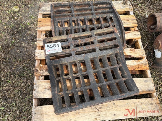 Contents Of Pallet Various Metal Storm Drain Grates