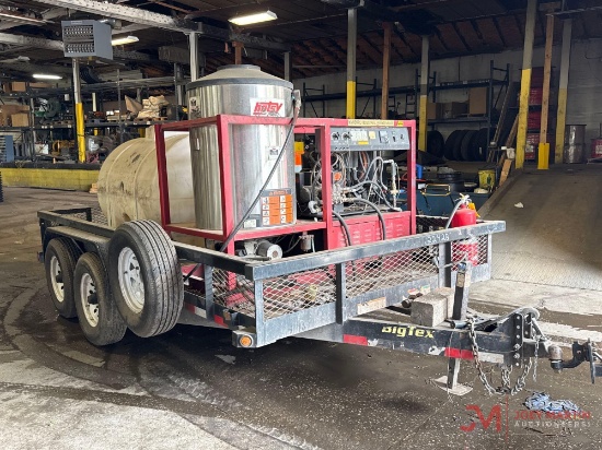 Hotsy Hss-102589e Trailer Mounted Hot Water Pressure Washer On 2017 Big Tex 14pi T/A Trailer