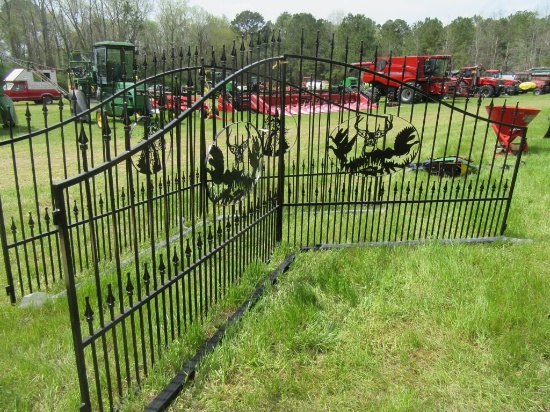 Entry Gates w/Post (Wildlife Scene) Power Coated