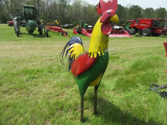 Large Green Yellow & Red Rooster