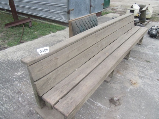 (4350) 12' Wooden Bench & 5' Bench