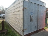 (16) Long 8 Box Tobacco Barn w/ Boxes  (Blue Trim)