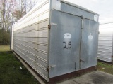 (25) Long 8 Box Tobacco Barn w/ Boxes (Blue Trim)