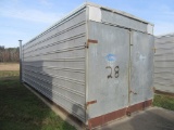 (28) Long 8 Box Tobacco Barn w/ Boxes (Blue Trim)