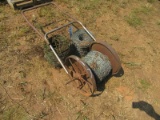 (5573) 3--Spools of Barbed Wire & Spool Holder