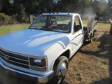 (5415) 1992 Chevy 3500 Flatbed Truck
