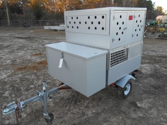 (9075) Aluminum Dog  Box on S.A. Trailer