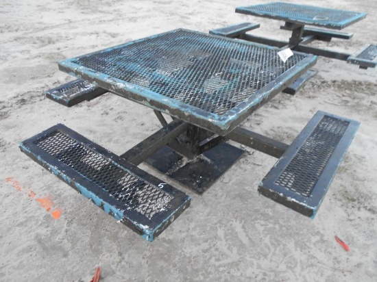 (9089) Solid Steel Park Picnic Table