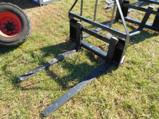 (9078)  Skid Steer 48" Pallet Forks