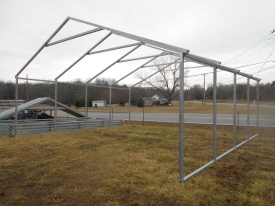 (9284)  24X24X8 Ft. Galvanized Car Port