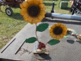 (9034)  Sunflowers with Rocks Yard Art