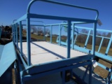 (9755)  Blue Industrial Low Profile Cart W/ Sides