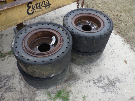 (2026) 4-Solid Skid Steer Tires (All1$)