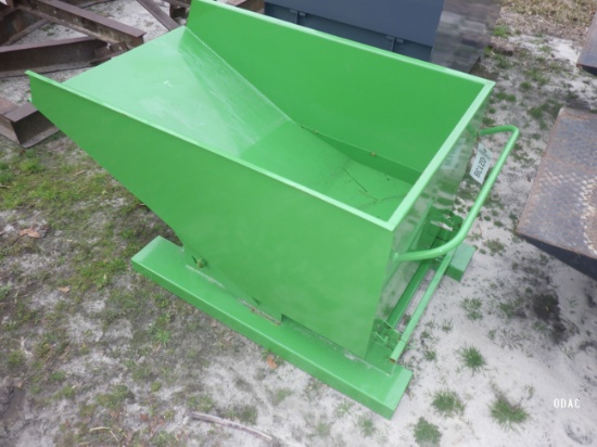 (2138) Green Fork Lift Dumpster