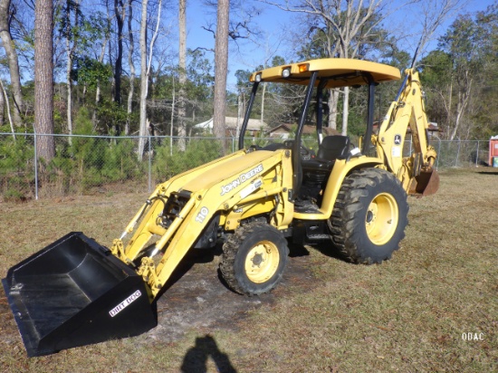 (2160) John Deere 110 ROPS Backhoe