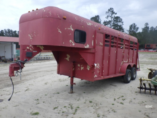 (2165) 6' x 18' Livestock Gooseneck (w/oTitle)