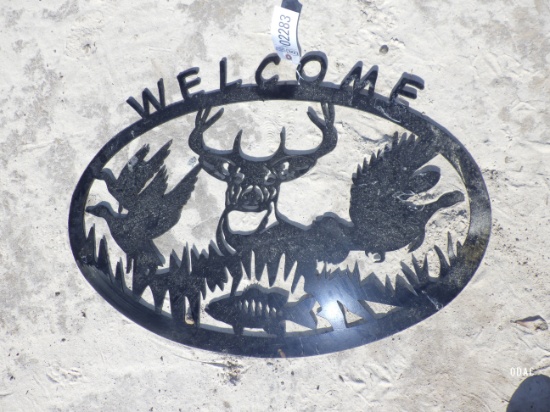 (2283) Round Wildlife "Welcome" Sign