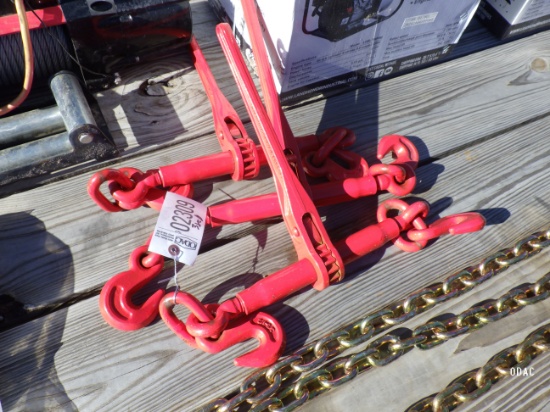 (2309) 3/8" - 1/2" Ratchet Binders (3x$)