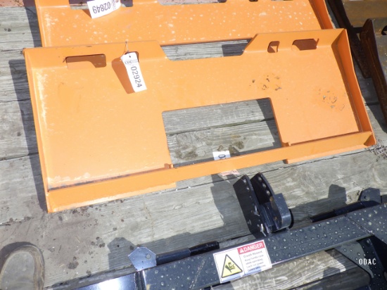 (2849) Skid Steer QA Weld-on Plate (Orange)