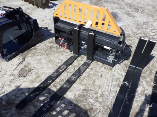 (2888) Wolverine 48" Hyd. Slide Pallet Forks