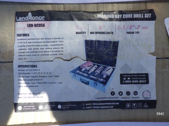 (2894) Land Honor Diamond Dry Core Drill Set