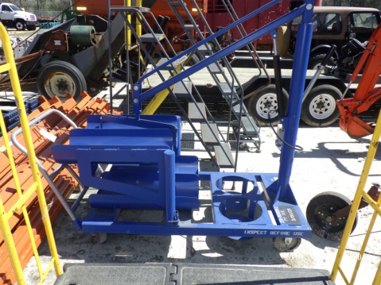 (4086) Hydraulic Barrel Lifter on Casters
