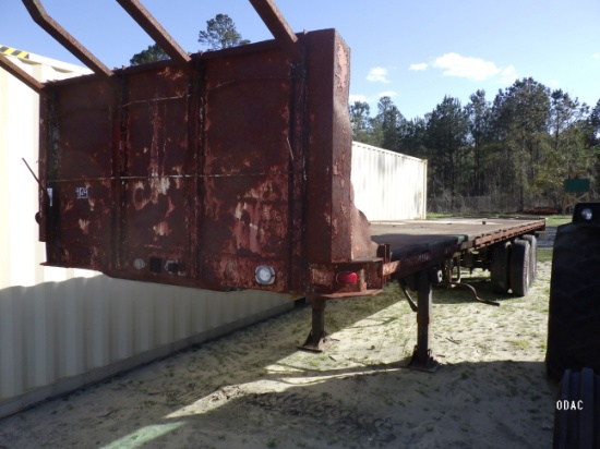 (4124) 36" Flat Deck Semi Trailer (no title)