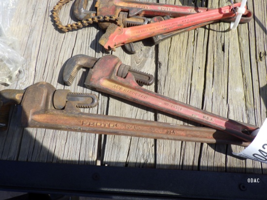 (4339) (2) Pipe Wrenches 18" & 24"