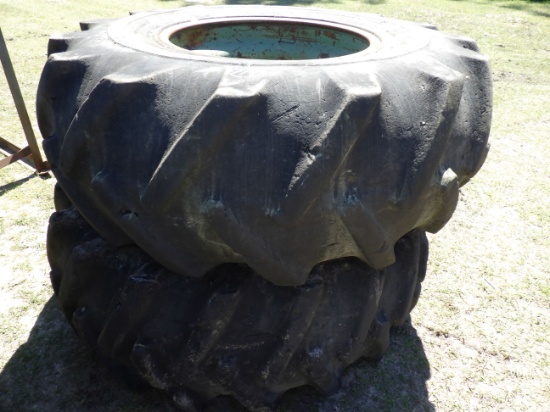(4612) (2) Skidder Tires w/10 Lug Rims (All1$)