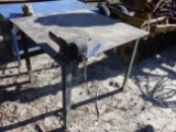 (2964) 4'x4' Steel Table w/Vise