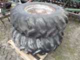 (4034) 14.9-24 Tractor Tires w/8 Lug Rims (All1$)