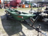 (4548) 1970 14' John Boat & Trailer (No Title)
