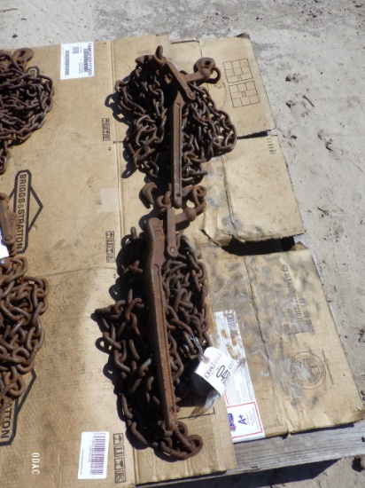 (4859) (2) 3/8"x20' Chains (2) Snap Binders (4x$)