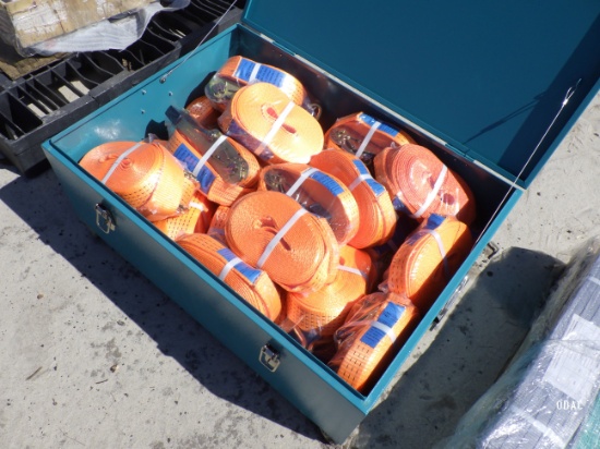 (5002) Metal Box of Various Ratchet Straps
