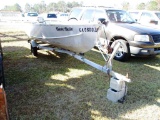 16' ALUM BOAT AND TRAILER,