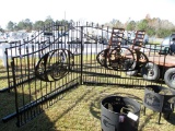 16FT WROUGHT IRON TRAIN GATE WITH POST