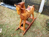 WOOD ROCKING HORSE